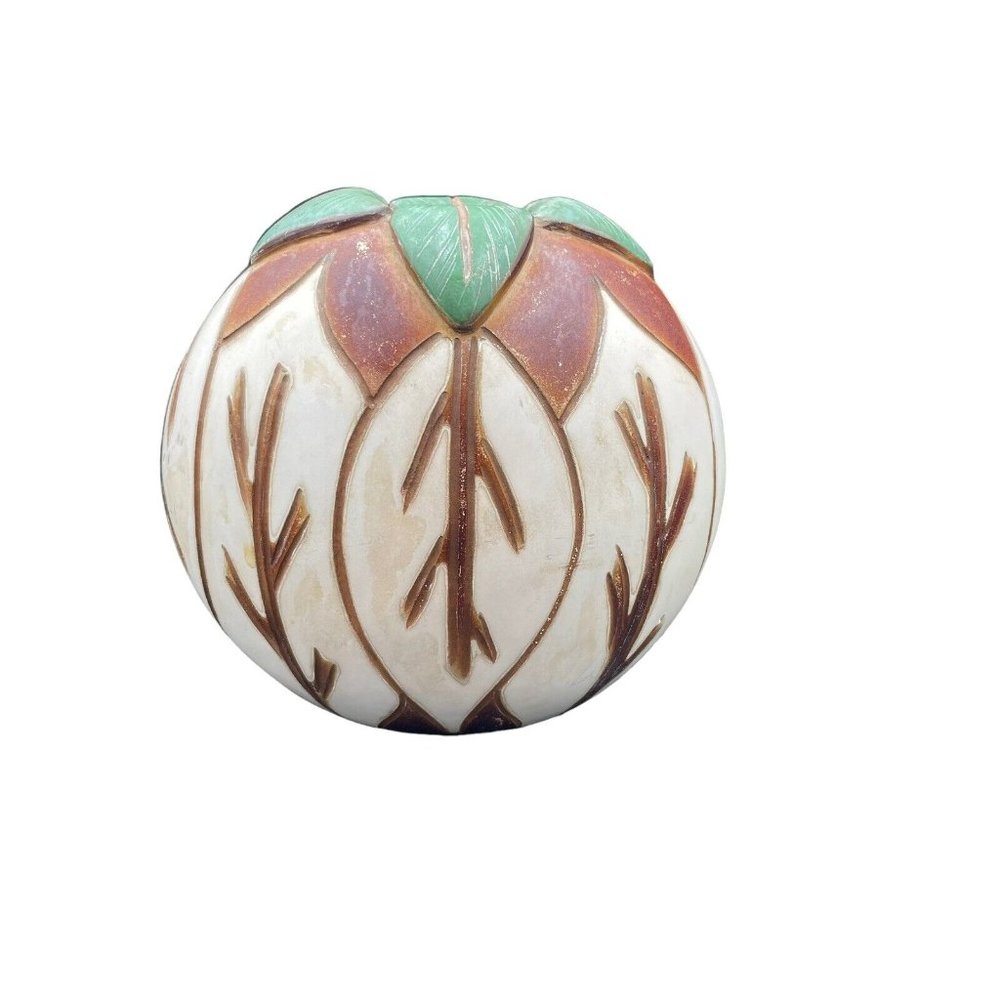 Design Art Pottery Vase Made in Chulucanas Peru Signed Michel S. Paz 5.75”